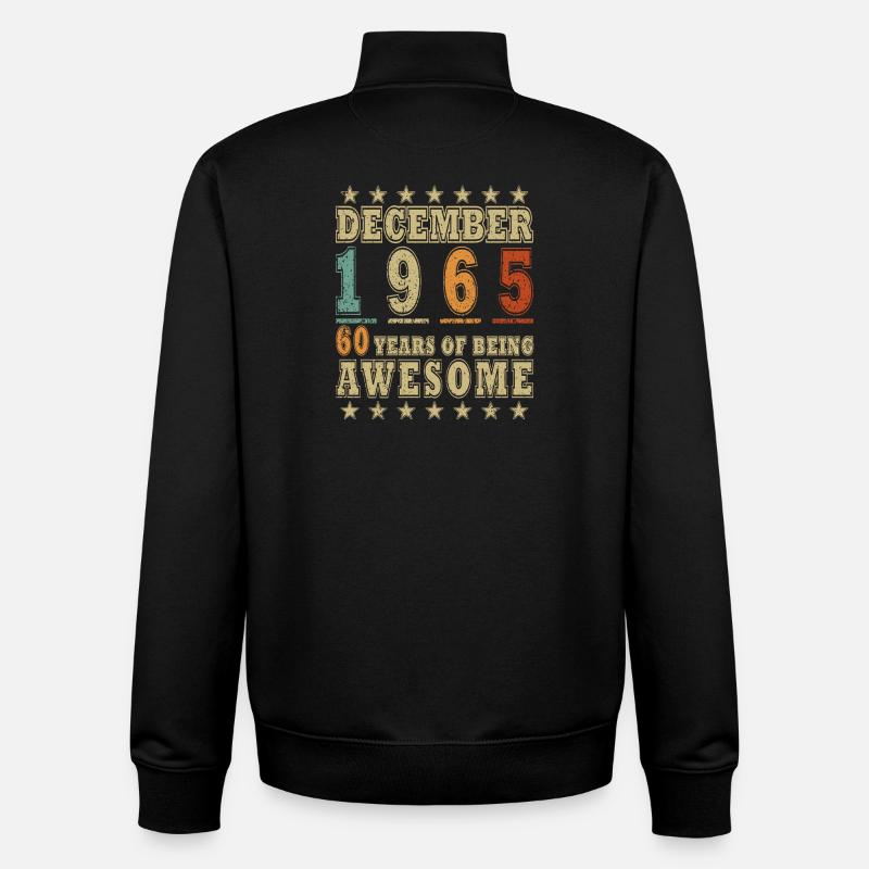 60e anniversaire - Original - décembre 1965 - Sweat zippé unisexe en coton bio Stanley/Stella - noir