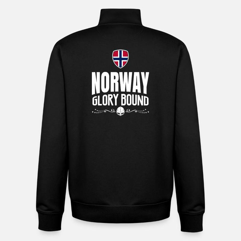 NORVÈGE GLOIRE - Sweat zippé unisexe en coton bio Stanley/Stella - noir
