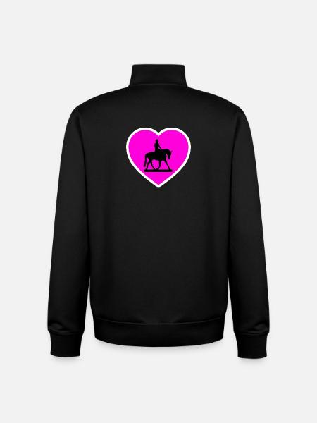 horses - Unisex Organic Zip Sweatshirt by Stanley/Stella - black