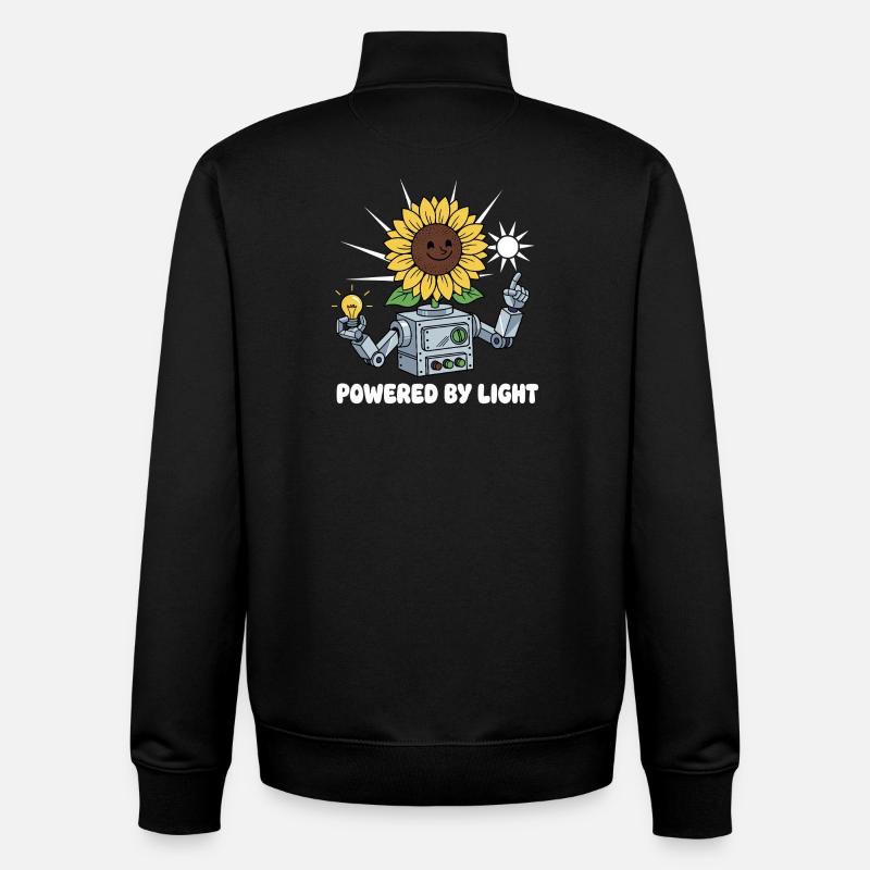 Sunflower Robot Light Ideas - Unisex Organic Zip Sweatshirt by Stanley/Stella - black