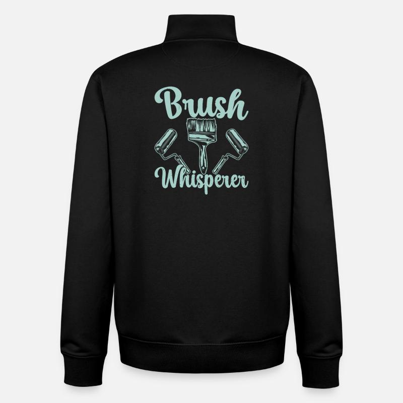Peintre en bâtiment papa Cadeaux uniques - Sweat zippé unisexe en coton bio Stanley/Stella - noir