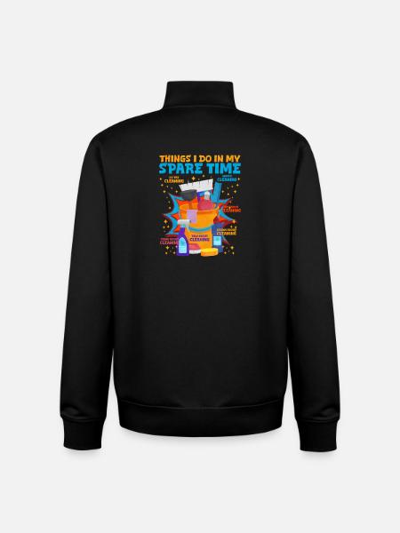 Cleaning Humor Design - Unisex Organic Zip Sweatshirt by Stanley/Stella - black
