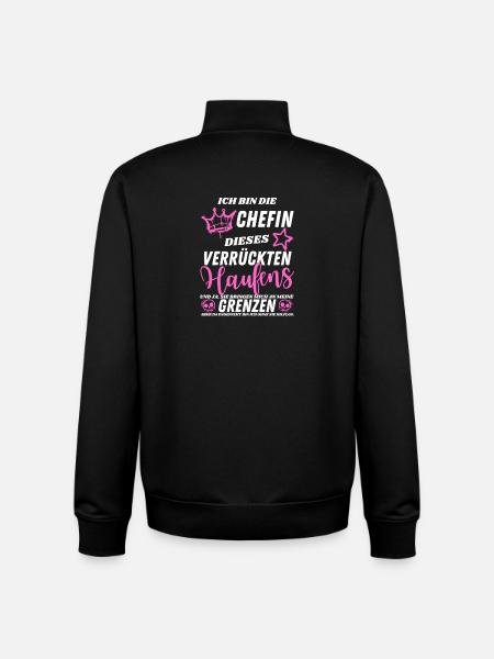 Skør chef Sjov Chef-gave-udsagn - Stanley/Stella unisex sweatshirt med lynlås i økologisk - sort