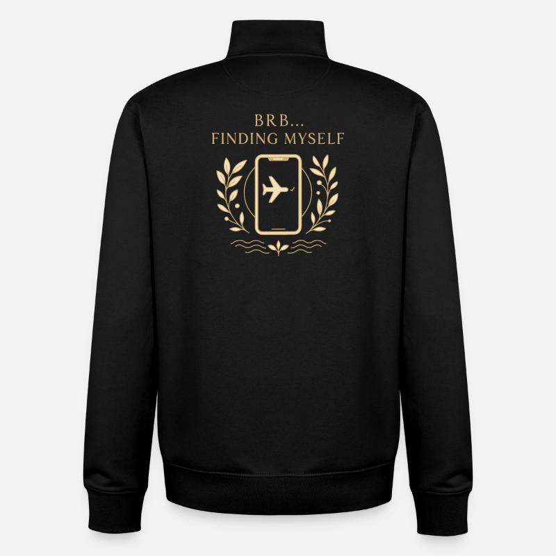 BRB... Looking for me - Unisex Organic Zip Sweatshirt by Stanley/Stella - black