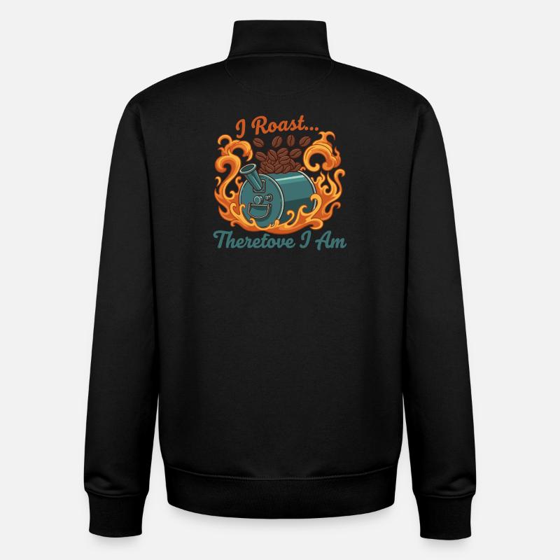 I roast, therefore I am - Unisex Organic Zip Sweatshirt by Stanley/Stella - black
