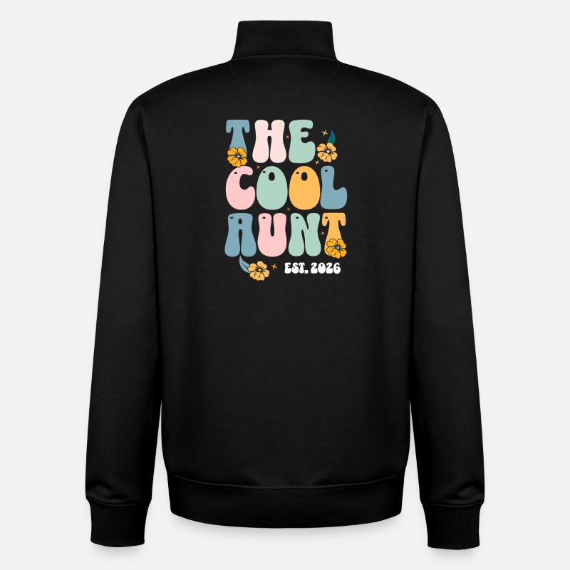 La Tante Cool Est 2026 - Sweat zippé unisexe en coton bio Stanley/Stella - noir