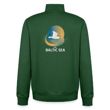 The Baltic Sea Ostsee Möwe Küste Wellen Natur - Unisex Organic Zip Sweatshirt von Stanley/Stella - Flaschengrün - Hinten - AI Model Male 185 dark (185cm)