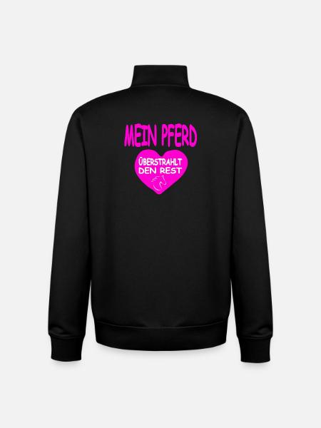 Horse - Unisex Organic Zip Sweatshirt by Stanley/Stella - black