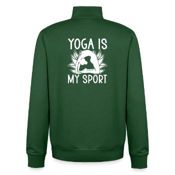 Pilates Enthusiasts Yoga Is My Sport Pilates - Unisex Organic Zip Sweatshirt by Stanley/Stella - bottle green - Back - AI Model Male 185 dark (185cm)