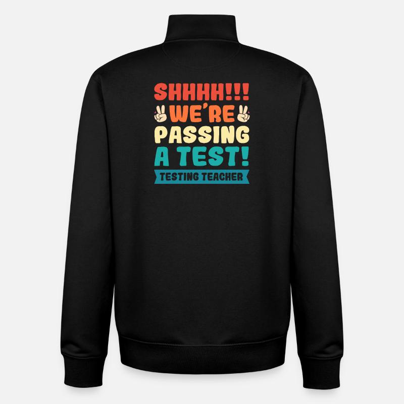 Lehrer Prüfung - Unisex Organic Zip Sweatshirt von Stanley/Stella - Schwarz