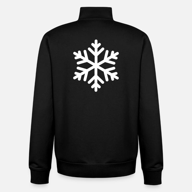Puriste des Flocons de Neige - Sweat zippé unisexe en coton bio Stanley/Stella - noir