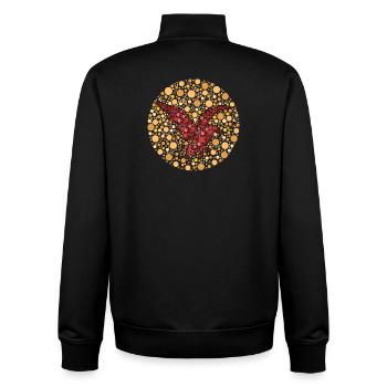 Test de couleur Adler - Sweat zippé unisexe en coton bio Stanley/Stella - noir - Dos - AI Model Male 185 light (185cm)