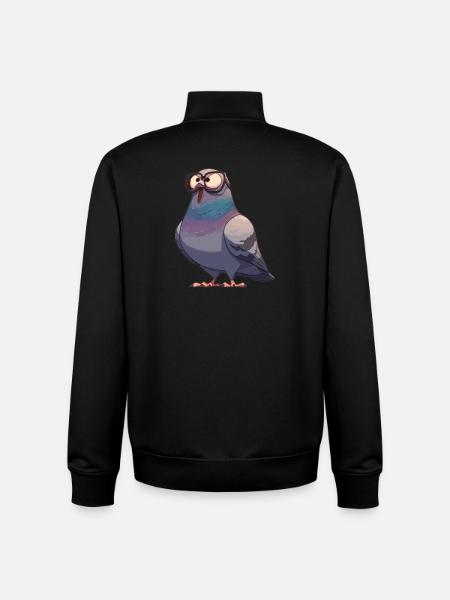 Pigeons Pigeon - Unisex Organic Zip Sweatshirt by Stanley/Stella - black