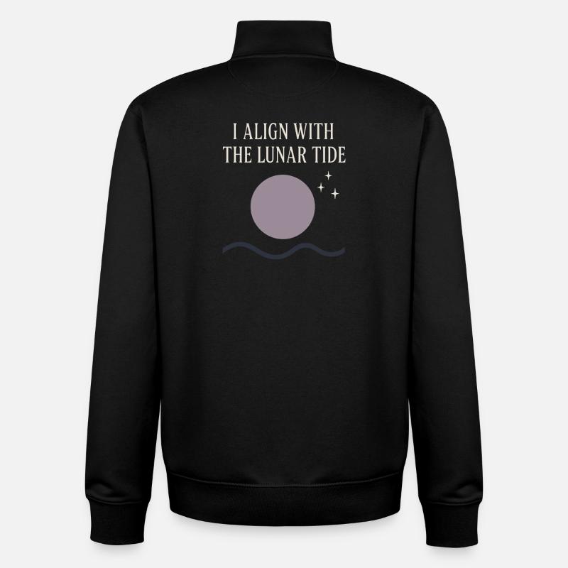 Déesse Lunaire du cycle lunaire intentionnellement - Sweat zippé unisexe en coton bio Stanley/Stella - noir