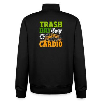 Garbage Day is my favorite day - Unisex Organic Zip Sweatshirt by Stanley/Stella - black - Back - AI Model Male 185 light (185cm)