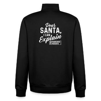 Dear Santa I Can Explain The Parking Tickets Funny - Unisex Organic Zip Sweatshirt by Stanley/Stella - black - Back - AI Model Male 185 light (185cm)