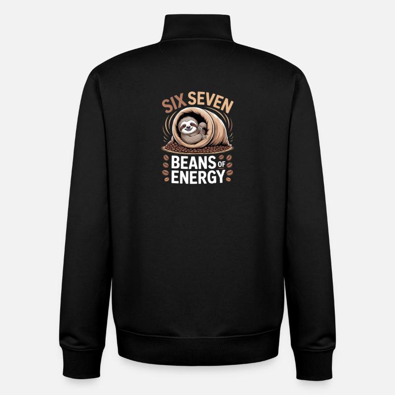 Six Seven Beans Energy - Unisex Organic Zip Sweatshirt by Stanley/Stella - black