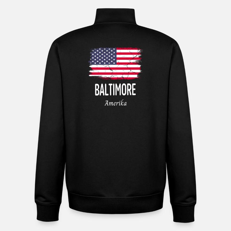 Baltimore - Unisex Organic Zip Sweatshirt von Stanley/Stella - Schwarz