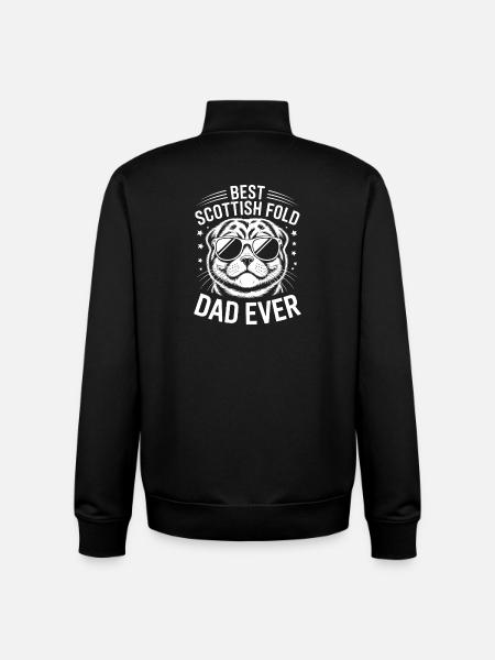 Scottish Folding Cats Scottish Fold Gift - Unisex Organic Zip Sweatshirt by Stanley/Stella - black