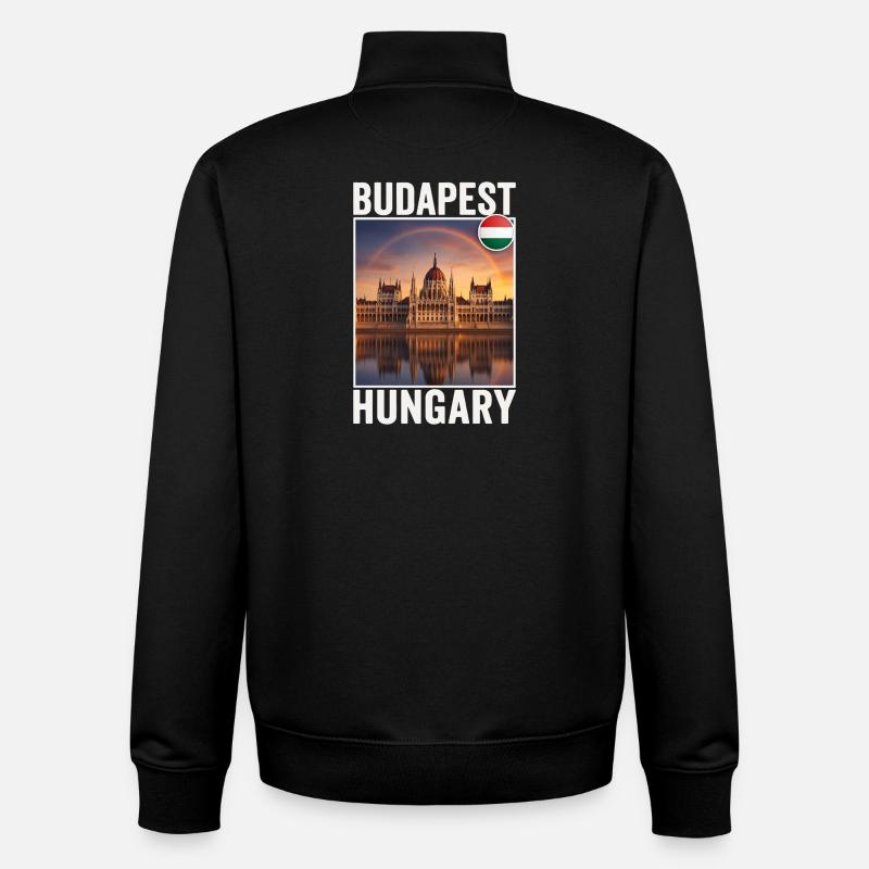 Budapest - Unisex Organic Zip Sweatshirt by Stanley/Stella - black