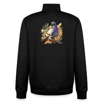 Pigeons Pigeon - Unisex Organic Zip Sweatshirt by Stanley/Stella - black - Back - AI Model Male 185 light (185cm)