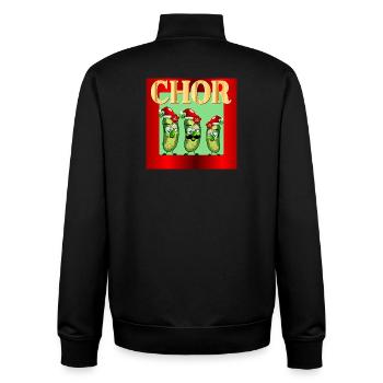 CHRISTMAS SINGING CHOIR - Unisex Organic Zip Sweatshirt by Stanley/Stella - black - Back - AI Model Male 185 light (185cm)