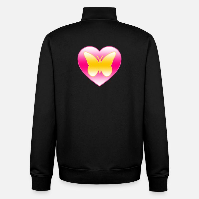 Schmetterling - Unisex Organic Zip Sweatshirt von Stanley/Stella - Schwarz