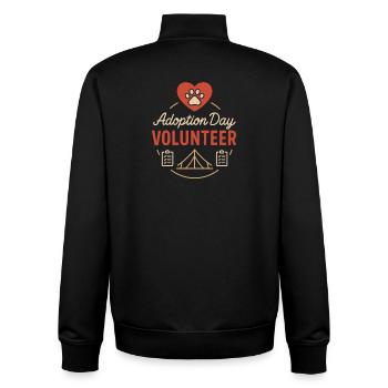 Adoption Day Pet Rescue Shelter - Unisex Organic Zip Sweatshirt by Stanley/Stella - black - Back - AI Model Male 185 light (185cm)