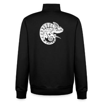 Tropenfreund mit Stil - Unisex Organic Zip Sweatshirt von Stanley/Stella - Schwarz - Hinten - AI Model Male 185 light (185cm)