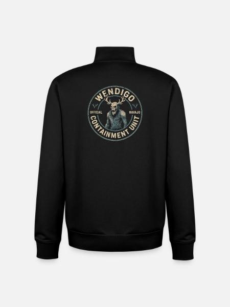 Wendigo Containment Unit Funny Myth Wendigo - Unisex Organic Zip Sweatshirt by Stanley/Stella - black