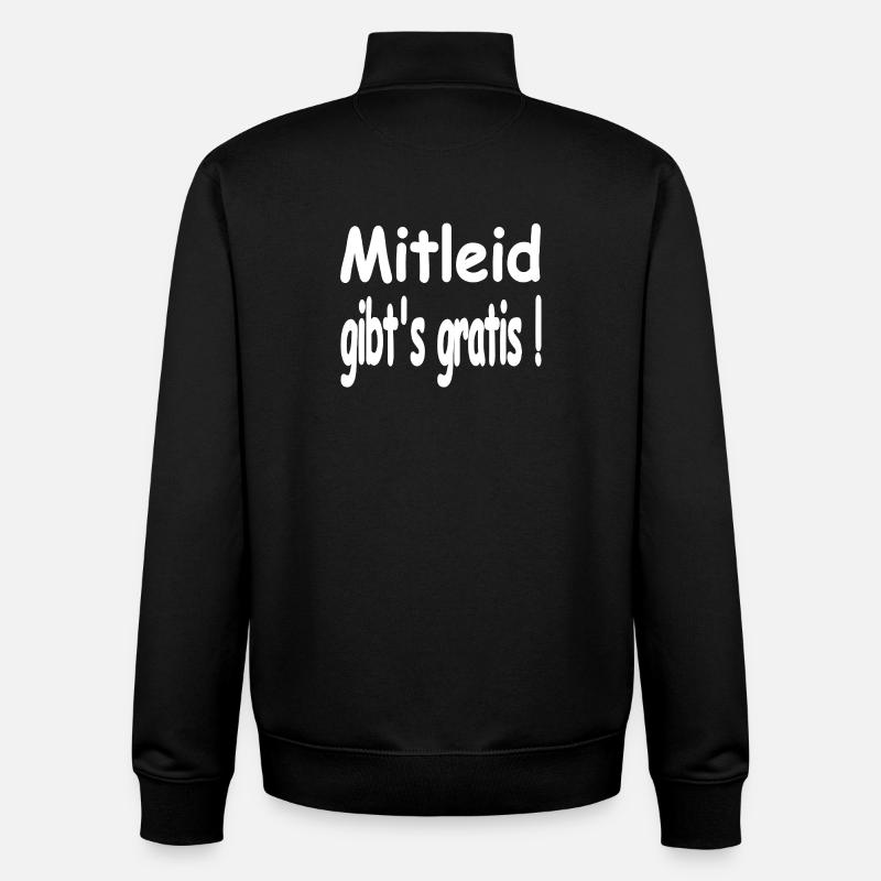 Pitié - Sweat zippé unisexe en coton bio Stanley/Stella - noir