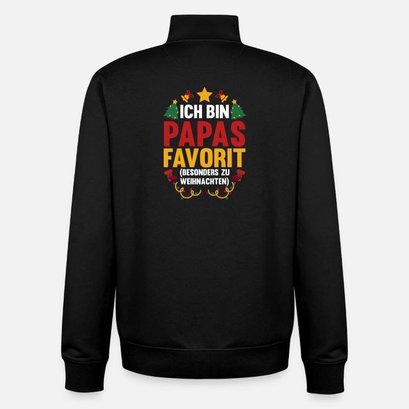 Le Noël préféré du père Noël - Sweat zippé unisexe en coton bio Stanley/Stella - noir