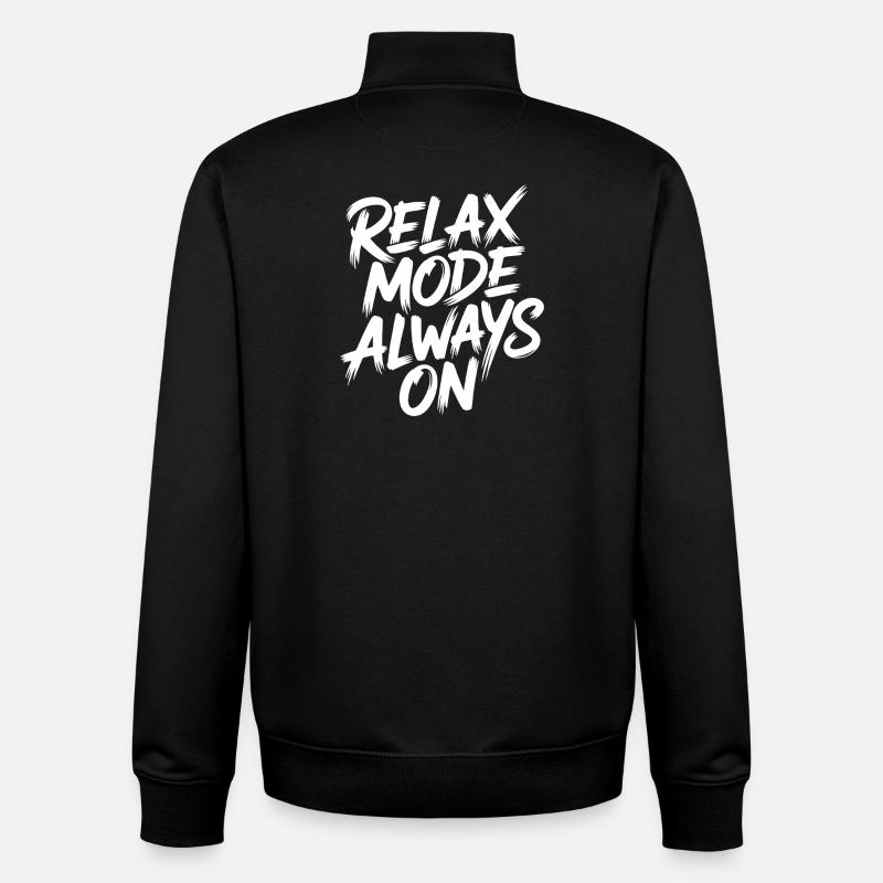 Relaxation mode always on - Unisex Organic Zip Sweatshirt by Stanley/Stella - black