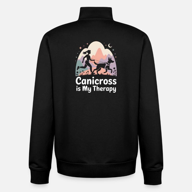 Canicross - Unisex Organic Zip Sweatshirt von Stanley/Stella - Schwarz