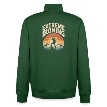 Repassage extrême Alpinisme - Sweat zippé unisexe en coton bio Stanley/Stella - vert bouteille - Dos - AI Model Male 185 dark (185cm)