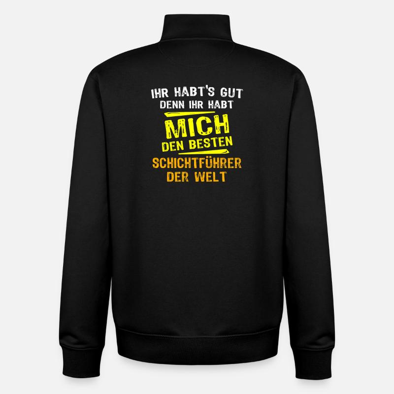 Schichtführer Geschenk - Unisex Organic Zip Sweatshirt von Stanley/Stella - Schwarz