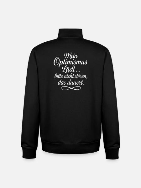 My Optimism Invites Do Not Disturb - Unisex Organic Zip Sweatshirt by Stanley/Stella - black