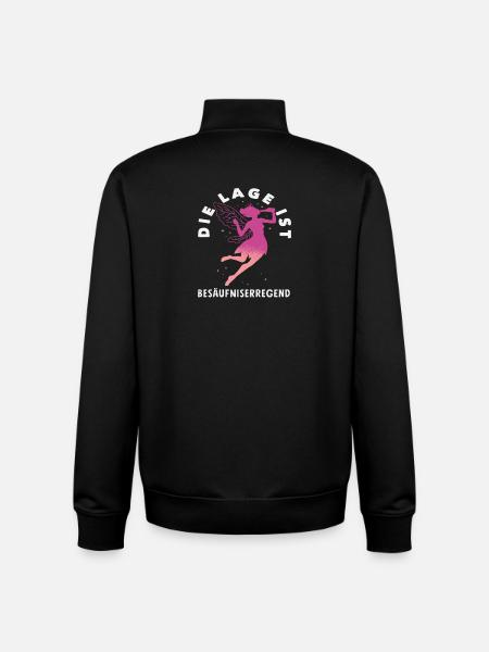 The location is drunken Fairy - Unisex Organic Zip Sweatshirt by Stanley/Stella - black