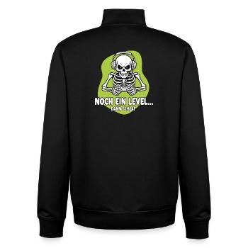 Gamer Skelett Noch Ein Level - Unisex Organic Zip Sweatshirt von Stanley/Stella - Schwarz - Hinten - AI Model Male 185 light (185cm)