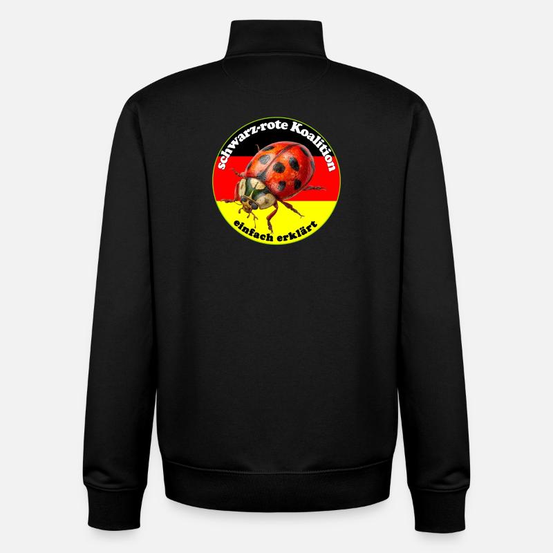Le gouvernement BlackRed a brièvement expliqué - Sweat zippé unisexe en coton bio Stanley/Stella - noir