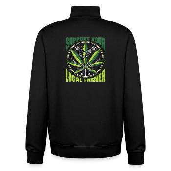 Tenues de fumeurs drôles - Sweat zippé unisexe en coton bio Stanley/Stella - noir - Dos - AI Model Male 185 light (185cm)