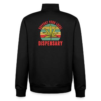 Tenues de fumeurs drôles - Sweat zippé unisexe en coton bio Stanley/Stella - noir - Dos - AI Model Male 185 light (185cm)