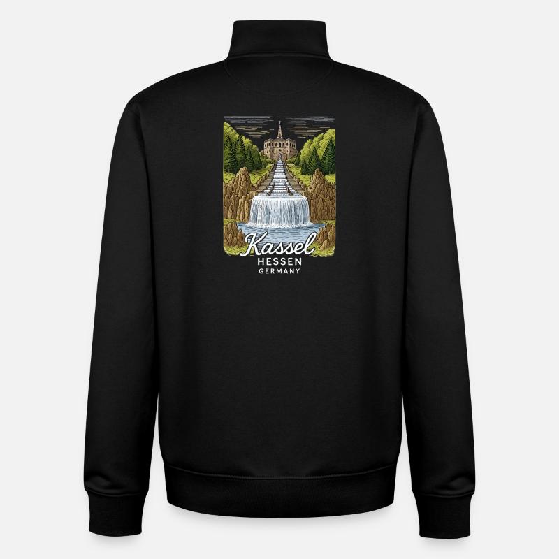 Kassel - Sweat zippé unisexe en coton bio Stanley/Stella - noir