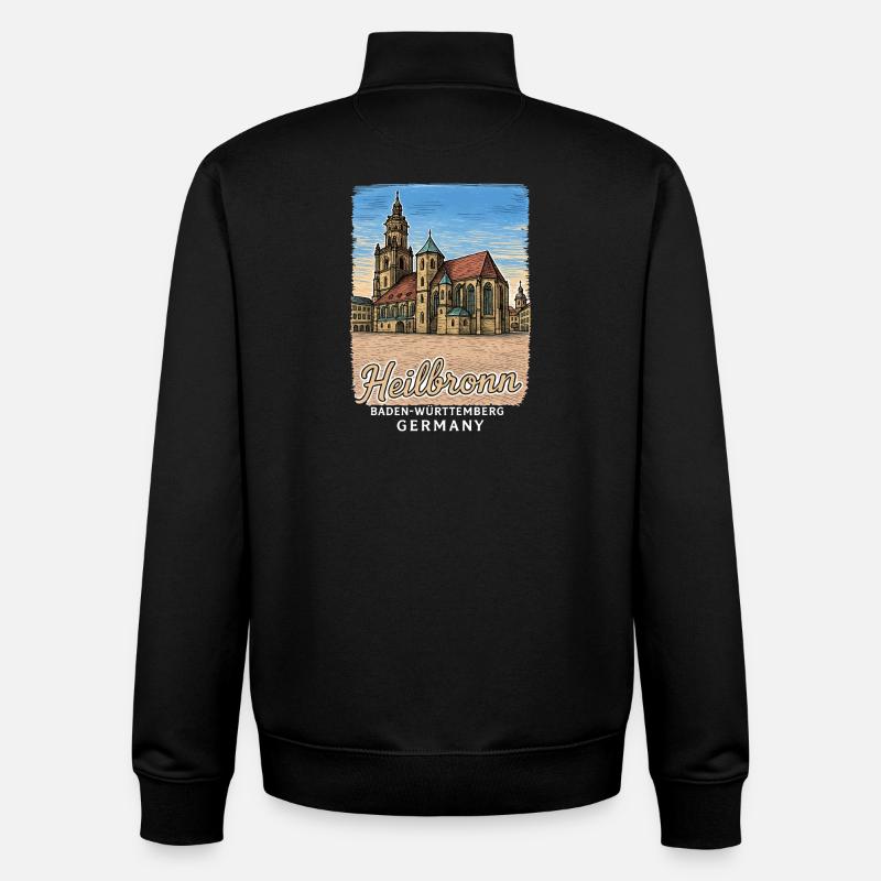 Heilbronn - Sweat zippé unisexe en coton bio Stanley/Stella - noir