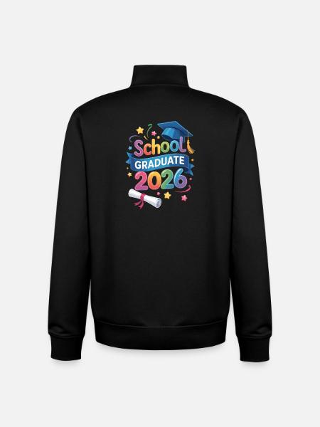 Schulabsolvent 2026 Zitat - Unisex Organic Zip Sweatshirt von Stanley/Stella - Schwarz