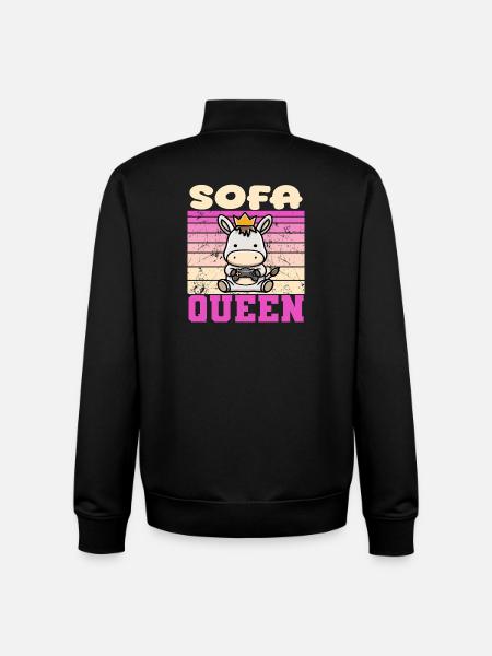 Sofa Queen gaming esel - Unisex Organic Zip Sweatshirt von Stanley/Stella - Schwarz