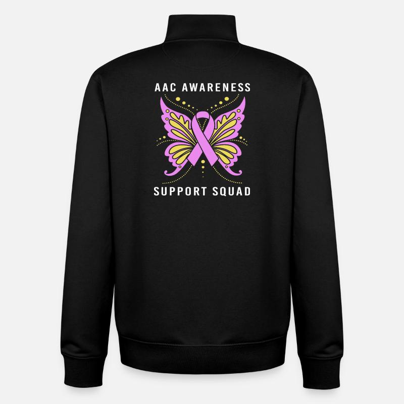 Communication AAC Langue des signes SLP - Sweat zippé unisexe en coton bio Stanley/Stella - noir