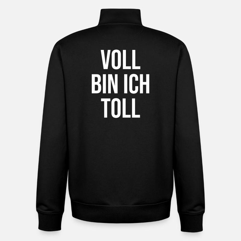 I'm great - Unisex Organic Zip Sweatshirt by Stanley/Stella - black