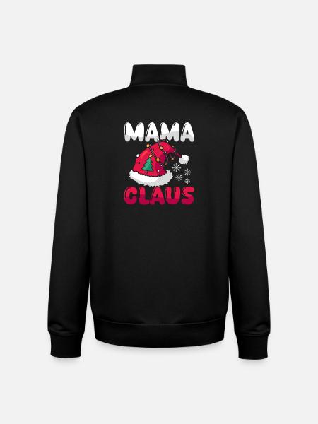 Noël Maman Noël - Sweat zippé unisexe en coton bio Stanley/Stella - noir