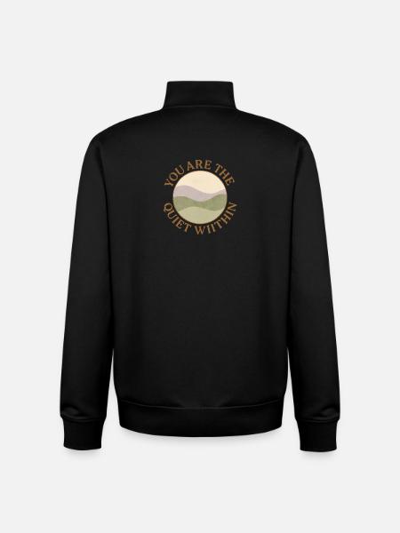 Quiet Within Nature Hills Logo - Unisex Organic Zip Sweatshirt by Stanley/Stella - black